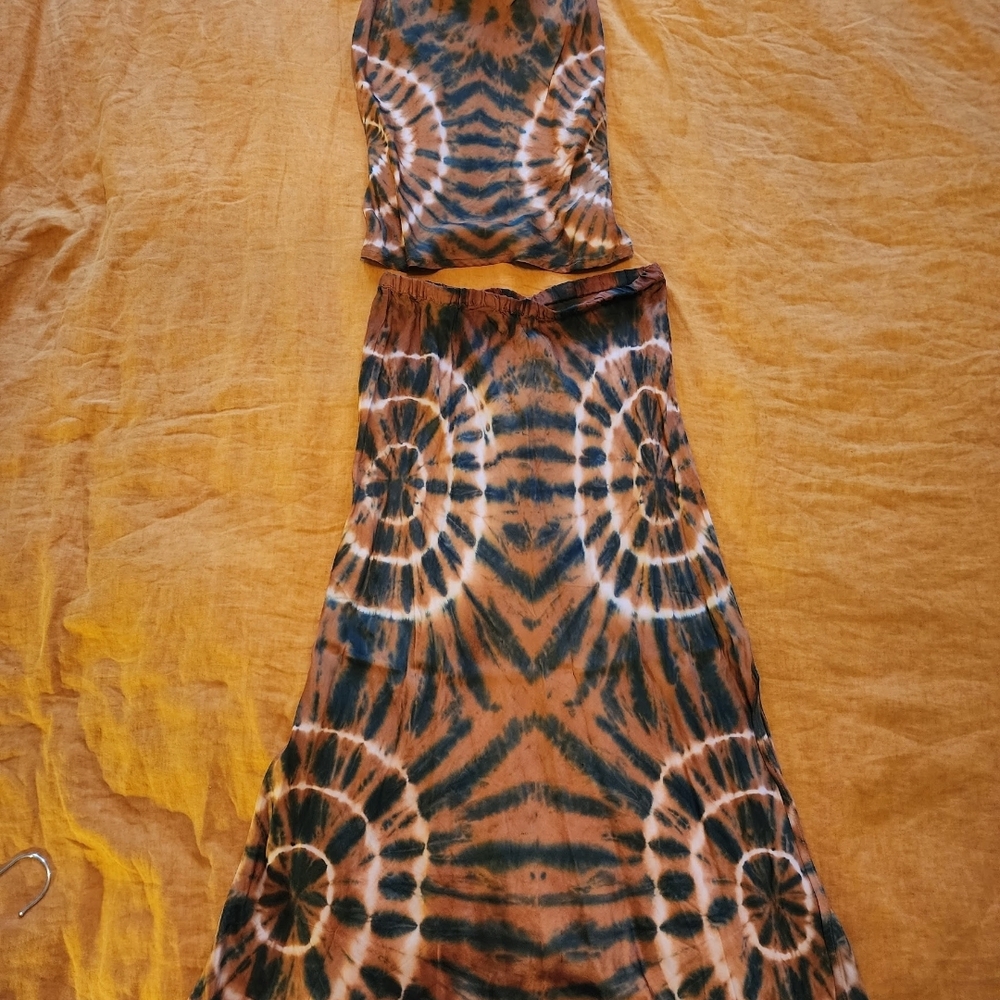 Bohemian Tie-Dye Maxi Set